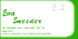 eva sneider business card